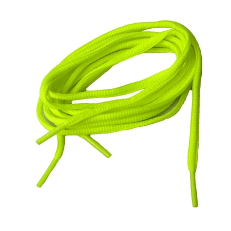 

(2 Pair Pack) 52 Inch 132 cm Hot Neon Yellow proATHLETIC 6mm Oval style sneaker shoelaces