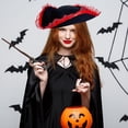 thumbnail image 6 of Slccxzc Womens Pirate Captain Hat, Lace Edge Wide Brim Pirate Hat for Party, 6 of 7