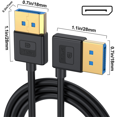 thumbnail image 2 of 3.3ft Display Port 1.4 Extension Cable 90 Degree DP 8K60Hz 4K144Hz Video Audio Cord for Laptop PC Monitor,Right Bend, 2 of 7