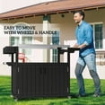 thumbnail image 6 of Olurrisa Outdoor Bar Table Top,Outdoor Bar Cart with Storage,Wheeled Kitchen Island for Food Prep, 6 of 7