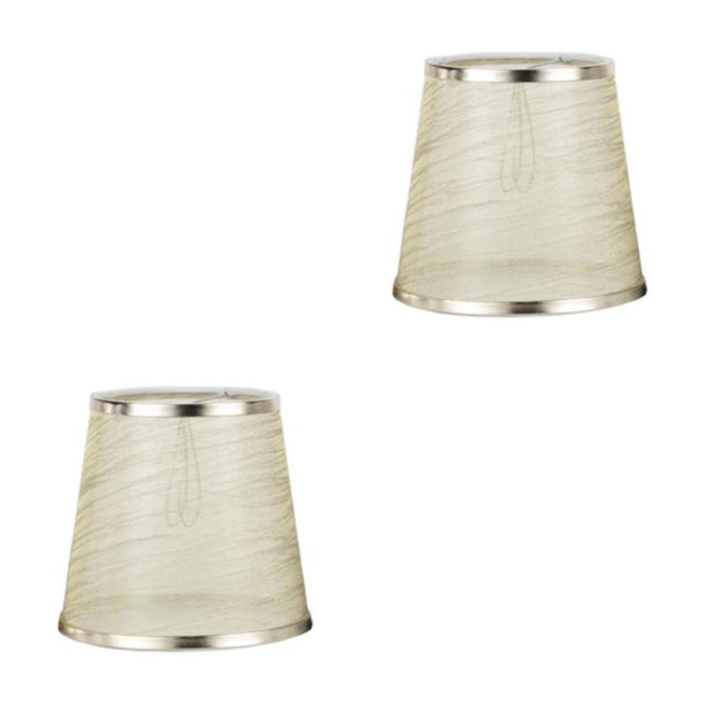 Decodeary Lamp Shade Decorative Cloth Lampshade for Bedside Parties Gold 15 x 11 x 14cm 2Set