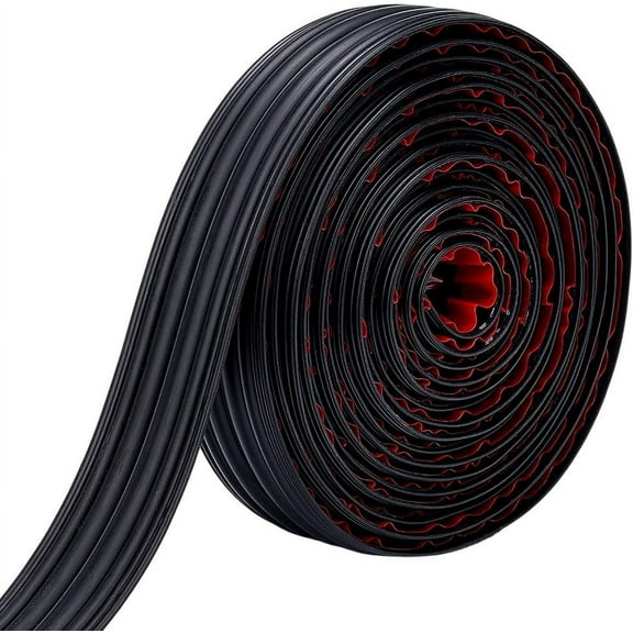 5ms TPE Self-Adhesive Flexible Molding Trim Ceiling Molding Wall Trim for Furniture Door Wardrobe Home Decor Black 40x4.5mm