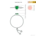 thumbnail image 4 of ANGARA Natural Heart-Shaped Emerald Bolo Ring with Diamond Halo in 14K White Gold for Women (Size-4mm) | May Birthstone, Birthday, Anniversary, Jewelry Gift for Women | Natural Emerald Ring, 4 of 9