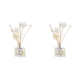 thumbnail image 2 of Artificial Flower Oil Diffusers with Natural Sticks, Glass Bottle and Scented Oil 50Ml Artificial Rose Bouquet Silk Flower Arrangement Home Decor Flowers Fake Roses, 2 of 5