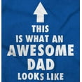 thumbnail image 2 of Cool What an Awesome Dad Looks Like Men's Crewneck Sweatshirt Brisco Brands X, 2 of 6