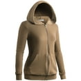 thumbnail image 2 of Doublju Womens Zip Up Solid Hoodie With Plus Size, 2 of 3