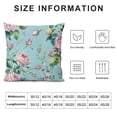 thumbnail image 6 of Acheng Bouquet Throw Pillow Covers Watercolor Luxury Flower Rose Chic Bud Delicate Leaf Square Pillow Cases Set of 2 for Decorative Cushion Bed Couch Sofa Pink White, 6 of 6