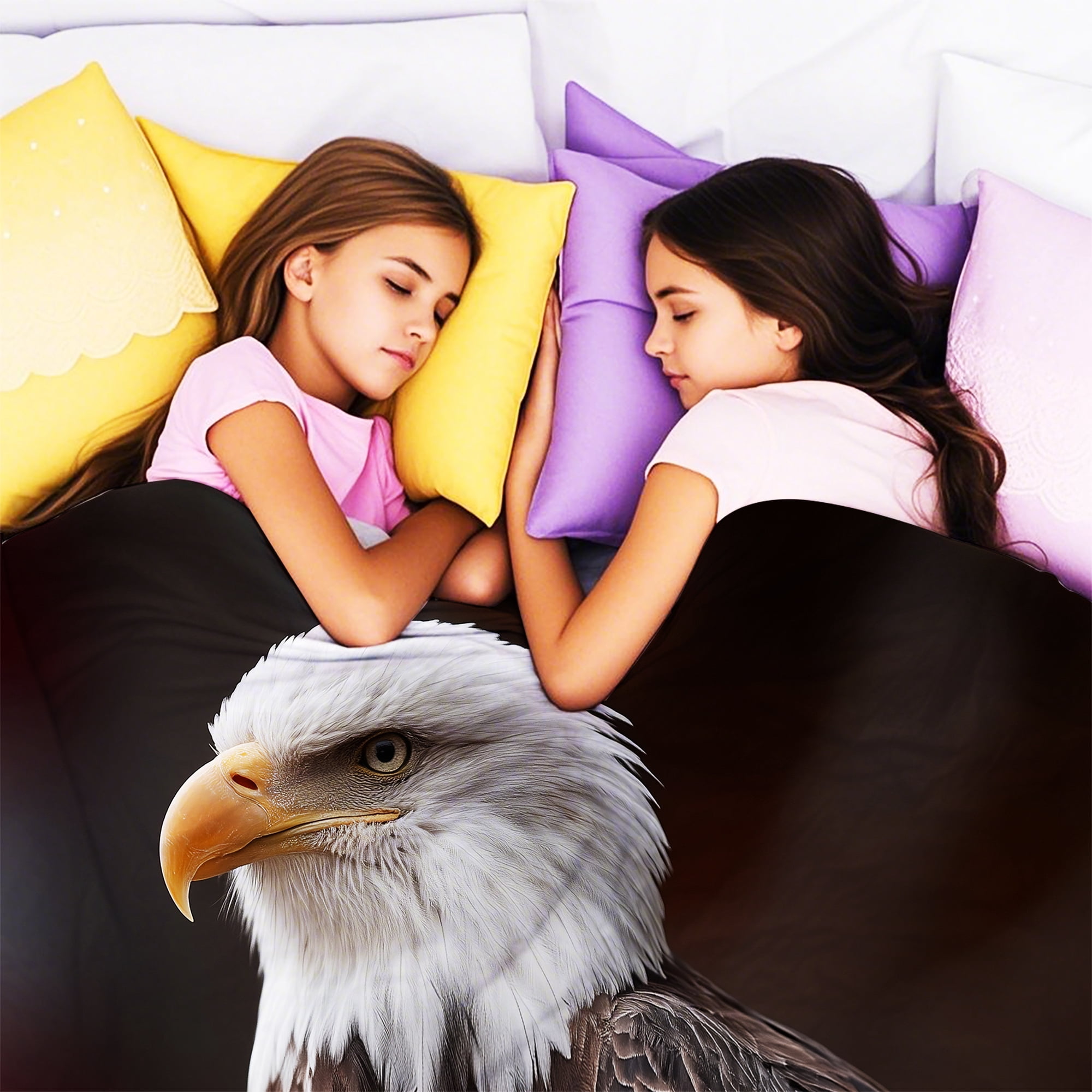 Flannel Fleece Twin Blanket, Soft Large Twin Blanket, Lightweight Cozy Plush Twin Blanket Fit Sofa Bed, 60"x80", Eagle
