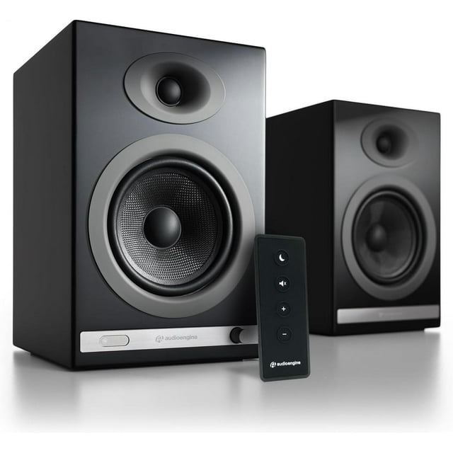 Audioengine HD5 Bocinas inalámbricas de estantería de 150W – Bocinas Tipo librero de Monitor de comp