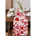 thumbnail image 2 of Red Pink Valentines Table Runner Love Heart Pink Red Tablerunners 13 x 72 Inch, Table Decorations Tabletop Scarf for Summer Gathering Holiday Farmhouse Kitchen Dining Decor, 2 of 6