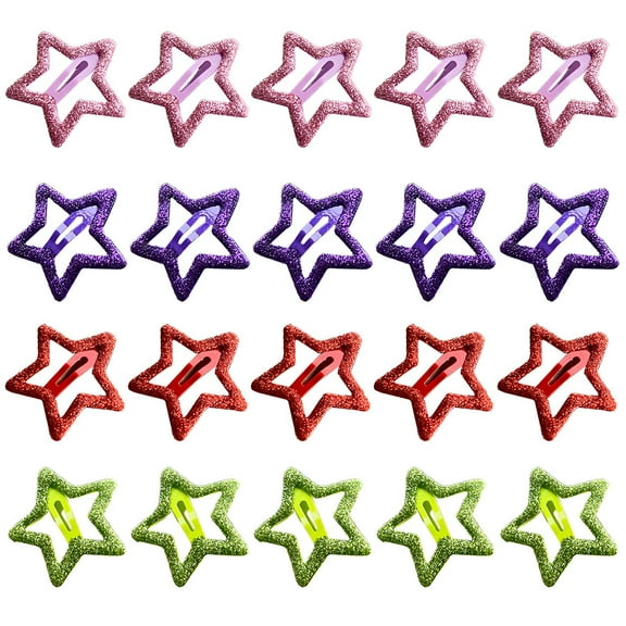 DESIGNICE 20Pcs Baby Hair Clips,Metal Toddler Hair Clips,Shimmering Powder Hairpin,Colormixing1