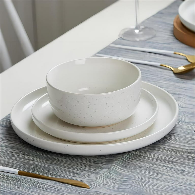 Famiware 12 Piece White Stoneware Dinnerware Sets for Famiware 12 Piece White Stoneware Dinnerware Sets for