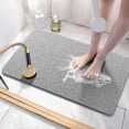 thumbnail image 1 of Alfombra de baño Antideslizante, Alfombra de Ducha de 50 x 80 cm, Suave a Prueba de Moho, Lavable a máquina, para Piso de baño, bañera (Gris) Sincero Electrónica, 1 of 5