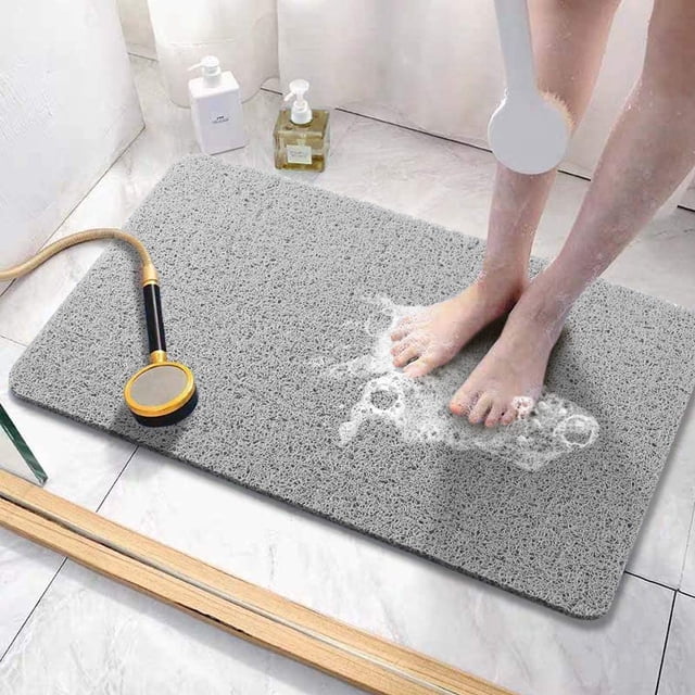 Alfombra de baño Antideslizante, Alfombra de Ducha de 50 x 80 cm, Suave a Prueba de Moho, Lavable a máquina, para Piso de baño, bañera (Gris) Sincero Electrónica