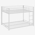 thumbnail image 5 of Zimtown Full-over-Full Bunk Bed, Low Profile Junior Bunk Bed Frame, White, 5 of 10