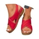 thumbnail image 2 of MKLEKYY Sandalias de Piso para Mujer, Sandalias de Mujer Modernas para Uso Diario, Informales, Con Punta Abierta, Color Sólido, Diseño Hueco, Tacón de Cuña para Primavera y Verano., 2 of 4