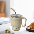 thumbnail image 4 of Taza de café aislada para regalo de cumpleaños duradero con tapa, vaso de café. Blanco, 4 of 7