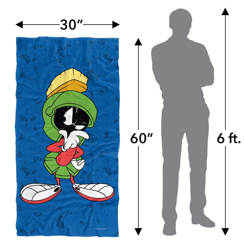 Looney Tunes Beach Towel, 30"x60" Marvin Character Beach Towel
