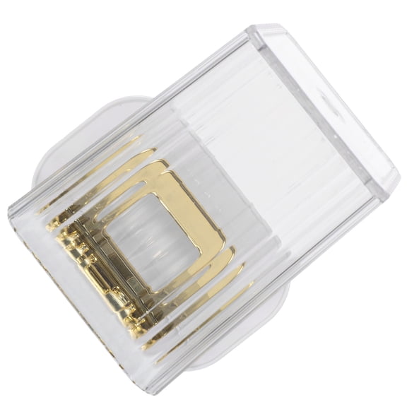 NICEXMAS Toothbrush Holder Stand Toothbrush Holder Cup Set Transparent Gold 1Set