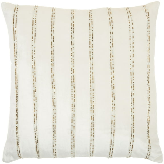 Nourison Sofia Ivory Decorative Throw Pillow , 20"X20"