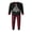 Black, variant on Christmas Family Matching Pajamas Set with Dog We Wish You A Merry Christmas Letter Soft Sleepwear
