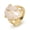Gold, variant on Womens Natural Conch Shell Ring Gold Plated Silver Ring For Women European Fashion Jewelry Individually Packed