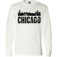 thumbnail image 3 of Inktastic Chicago Skyline Grunge Long Sleeve T-Shirt, 3 of 5