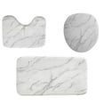 thumbnail image 2 of Abstract Marble Stone White Bathroom Rug Set of 3, 3 Pcs Bath Mats Set for Bathroom, Non-Slip Washable Cover Floor Rug Decorations for Kitchen Bathroom, 2 of 4