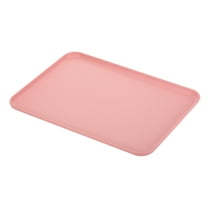 Uxcell 15x11" Fast Food Tray, PP Plastic Reusable Multi-Purpose Non-Slip Serving Tray Pink