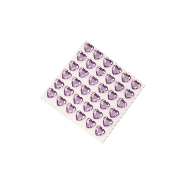 Inteprter 10 hojas de pegatinas de diamantes de imitación, decoraciones, calcomanías acrílicas, manualidades tridimensionales, pegatinas para uñas, Artesanía Púrpura claro Inteprter HA062096-07B