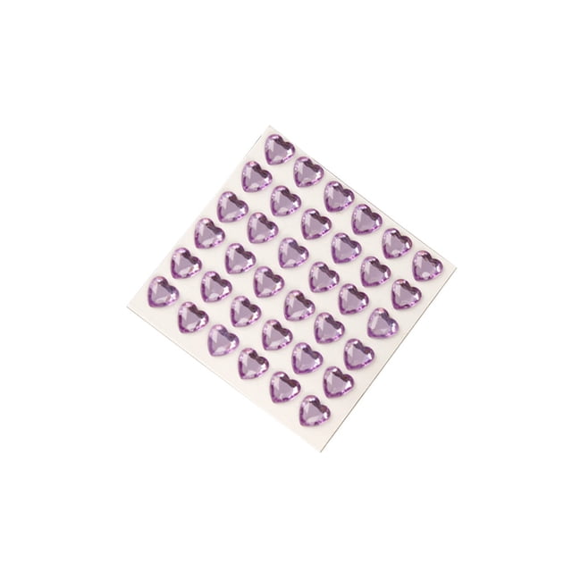 Yuarrent 10 hojas de pegatinas de joyas, calcomanías acrílicas tridimensionales para estudiantes, pegatinas para uñas, álbumes de recortes, colores Artesanía Púrpura claro Yuarrent HA062096-07B