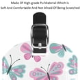 thumbnail image 4 of Square 2Pack PU Leather Flying Butterflies Cruise Luggage Tag with Privacy Cover and Name ID Tag for Travel Handbags Backpacks Luggage Tags, 4 of 6