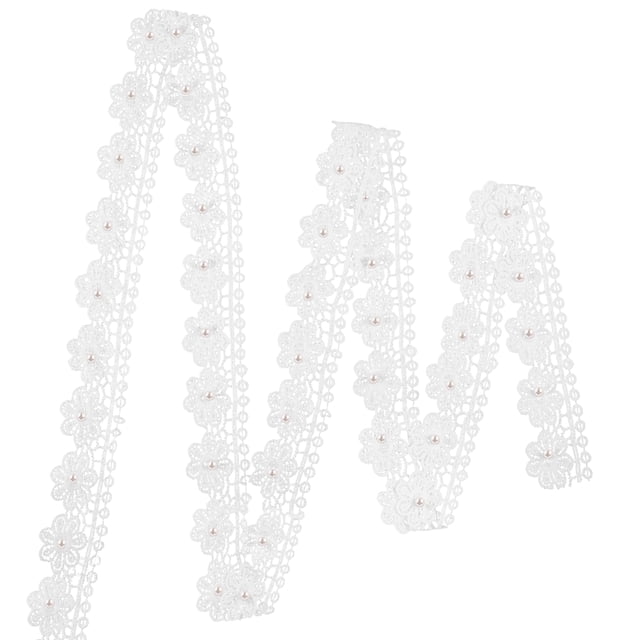 Jumpingount Cinta de encaje de flores suave y cómoda de poliéster para costura versátil y moderna ampliamente utilizada Ropa, zapatos y accesorios Miscelánea