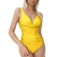 thumbnail image 1 of MKLEKYY Bikini Mujer Traje De Baño Swimsuits For Women 1 Piece Bathing Suit Retro Ruched Push Up Vintage Padded Swimwear, 1 of 5
