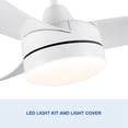 thumbnail image 4 of 42 inch Farmhouse Ceiling Fans with Lights, Low Profile Ceiling Fan with ABS Blades and Remote Control, Flush Mount Ceiling Fan with 6 Speed Wind and Timer Function for Home, 4 of 9