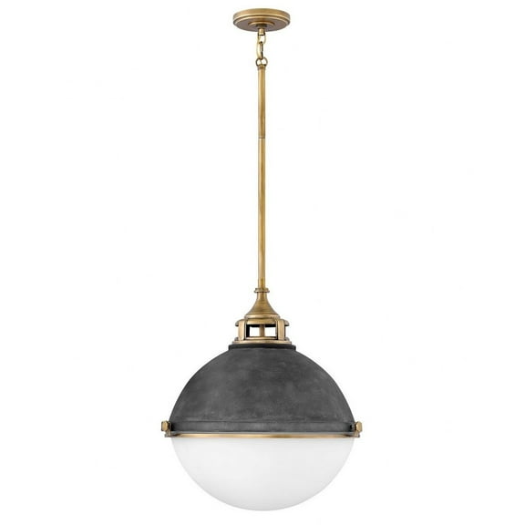 4835 Fletcher 2-Light 18" Wide Pendant with a Etched Opal Glass Shade