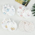 thumbnail image 1 of 4 Pairs Baby Gloves Cotton Unisex Newborn Mittens Set 0-6 Months for Infant Toddler Baby Boys and Girls, 1 of 6