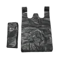 thumbnail image 4 of Bolsa de plástico negra tipo chaleco de 100 piezas para cocina, sala de estar, bolsa de almacenamiento de basura limpia, para llevar, para empacar la basura con asa, 4 of 4