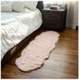thumbnail image 3 of Omsix Ultra Soft & Fluffy Faux Sheepskin Rug, Light 2 x 6 Feet Sheepskin Carpet for Bedroom Living Room, 3 of 7
