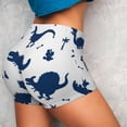 thumbnail image 4 of Vsdgher Cute Cartoon Dinosaurs print Workout Shorts for Women Seamless Soft Smooth Gym Yoga Scrunch Active Exercise Fitness Shorts, 4 of 8