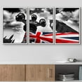 thumbnail image 2 of wall26 Framed Canvas Print Wall Art Set Vibrant United Kingdom Flag &amp; Big Ben in London Cityscape Cultural Photography Modern Art Rustic Ultra for Living Room, Bedroom, Office - 16"x24", 2 of 5
