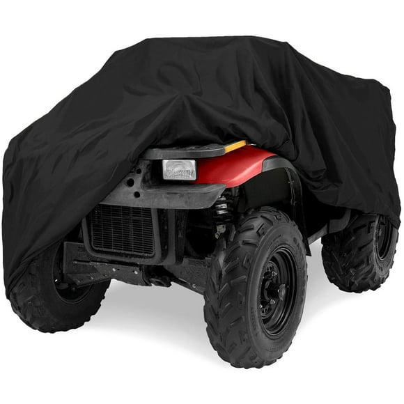 NEH Deluxe All-Weather Water Repellent ATV Cover - Universal Fits up to 99" Length 4-Wheeler 4X4 ATV Black 190T Cover Protects From Rain, Dust, Snow, and Sun - 99'' L x 48'' W x 32'' H