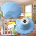 thumbnail image 2 of 2pcs Blue Ceramic Cabinet Knobs, Shell Shaped Drawer Knobs for Kids' Bedroom Blue + Shell Shape 2 Pack, 2 of 7