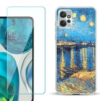 OneToughShield ® for Motorola Moto G Power 5G 2023 Shockproof Fashion Phone Case, with Tempered Glass Screen Protector - Starry Night Rhone