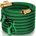 thumbnail image 2 of 100ft Heavy Duty Garden Hose with 3/4" Solid Metal Connector, US Standard Thread, Durable Rubber Water Hose for Lawn, Farm, Car Wash & Construction Use, 2 of 10