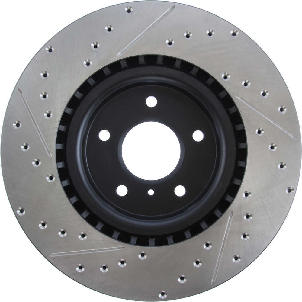 StopTech Slotted & Drilled Sport Brake Rotor Fits select: 2003-2004 INFINITI G35, 2003-2008 NISSAN 350Z