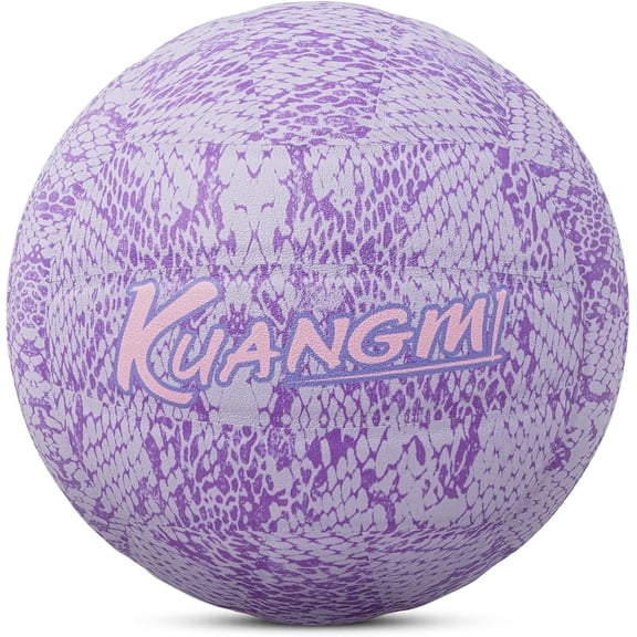 Kuangmi Purple Snake Skin Pattern Size 5 Volleyball for Game & Recreation