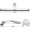 thumbnail image 2 of All-Purpose Shower Squeegee for Shower Doors, Bathroom, Window and Car Glass - Stainless Steel, 10 Inches, 2 of 7