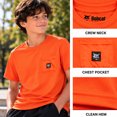 thumbnail image 4 of Bobcat Boys Athletic Shirts 2 Pack Mesh Short Sleeve Performance T-Shirts Sizes 8-18, size 16-18, Green AOP/Orange, 4 of 7