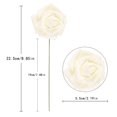 thumbnail image 4 of Rosas de espuma artificial con purpurina IPOPU, 50 unidades, color marfil, 22,5 cm, 4 of 9